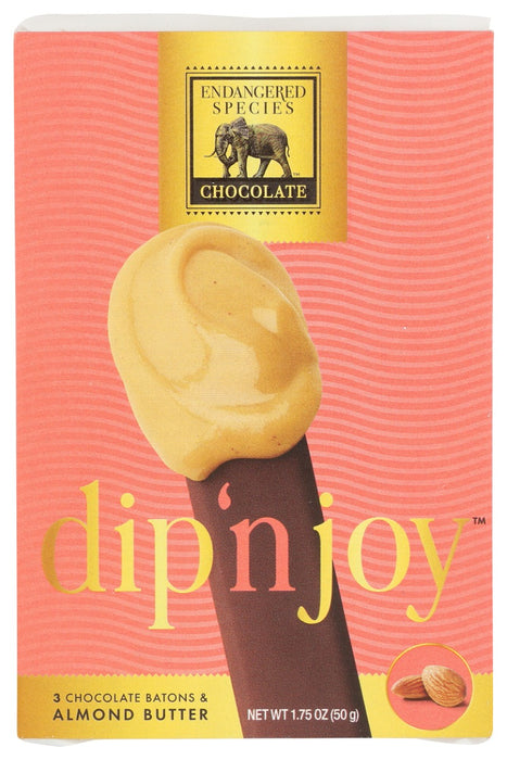 ENDANGERED SPECIES: Dip N Joy Dark Chocolate Batons And Almond Butter, 1.75 oz