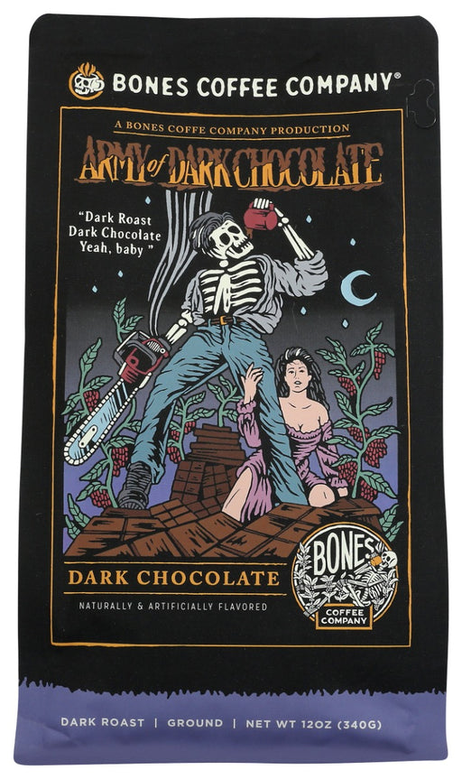 BONES COFFEE COMPANY: Coffee Grnd Army Dk Choc, 12 oz