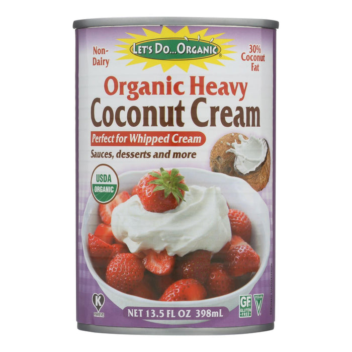 Let's Do Organic Coconut Cream - Organic - Heavy - Case Of 12 - 13.5 Fl Oz