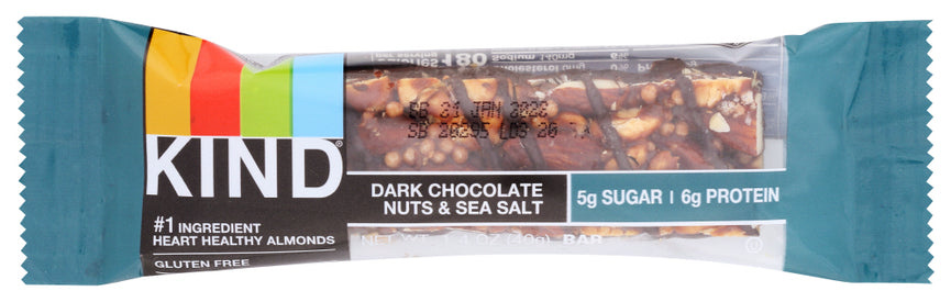 KIND: Nuts and Spices Bar Dark Chocolate Nuts and Sea Salt, 1.4 oz