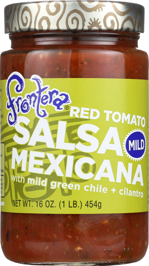 Description
Salsa Mexicana (Mild) with cilantro and mild green chile
Pop open the lid of this salsa for zesty blend of roasted tomatoes, mild green chiles, roasty garlic and cilantro. Great with tortilla chips, as a condiment on grilled burgers and sausage or over scrambled eggs. You can taste our dedication to small-batch salsa made from fresh ingredients.