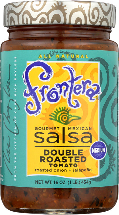 Description
Double Roasted Tomato Salsa with roasted onion and jalape&ntilde;o
I learned the beauty of fire-roasting from Mexico City street vendors. Rich, complex, thrilling&mdash;those are the classic flavors packed in this jar&hellip; sparked with a little jalape&ntilde;o. You can taste our dedication to small-batch salsa made from fresh ingredients.