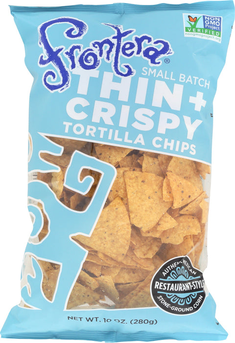 Description
Non-GMO Project Verified
Made in small batches with stone ground corn, our Thin &amp; Crispy Tortilla Chips are &mdash;according to many happy snackers&mdash;the most perfect chip to dip into salsa. Perfectly tender, perfectly packed with the sweet flavor of great corn, perfectly thin and delicious.