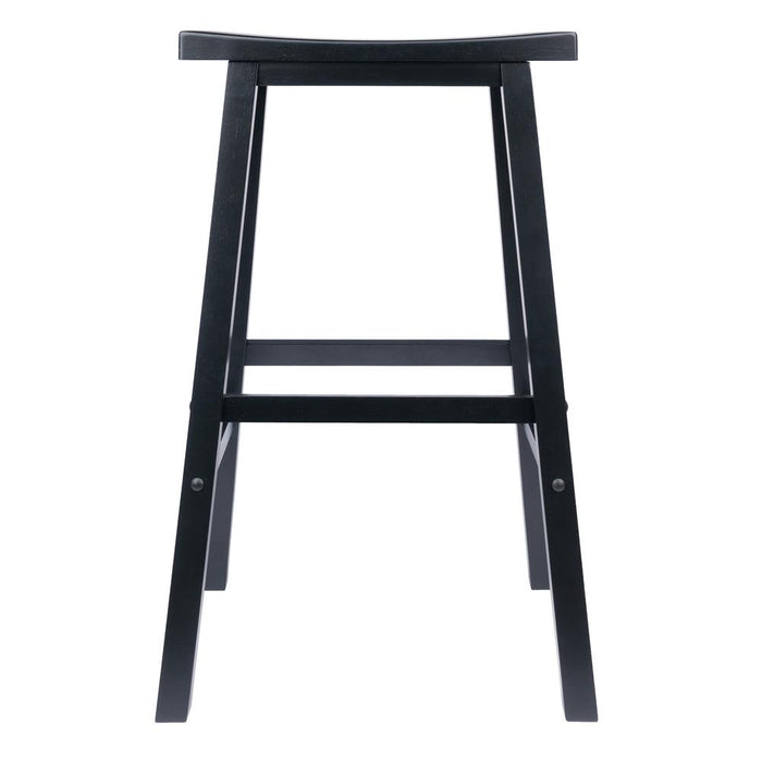 Satori 29" Saddle Seat Bar Stool Black