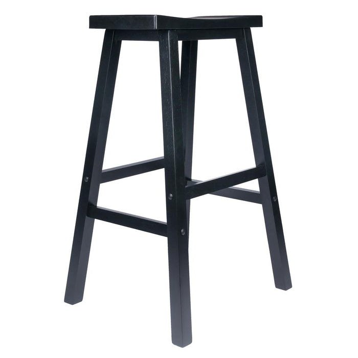 Satori 29" Saddle Seat Bar Stool Black