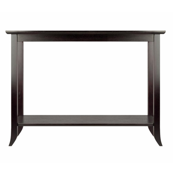 Genoa Rectangular Console Table with Glass and shelf