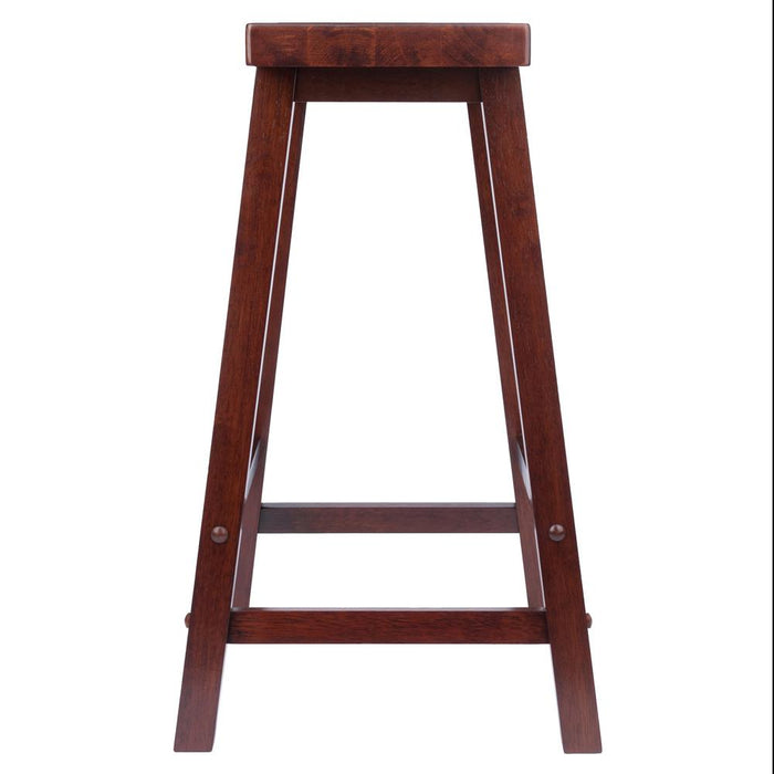 Satori 24" Saddle Seat Bar Stool Antique Walnut