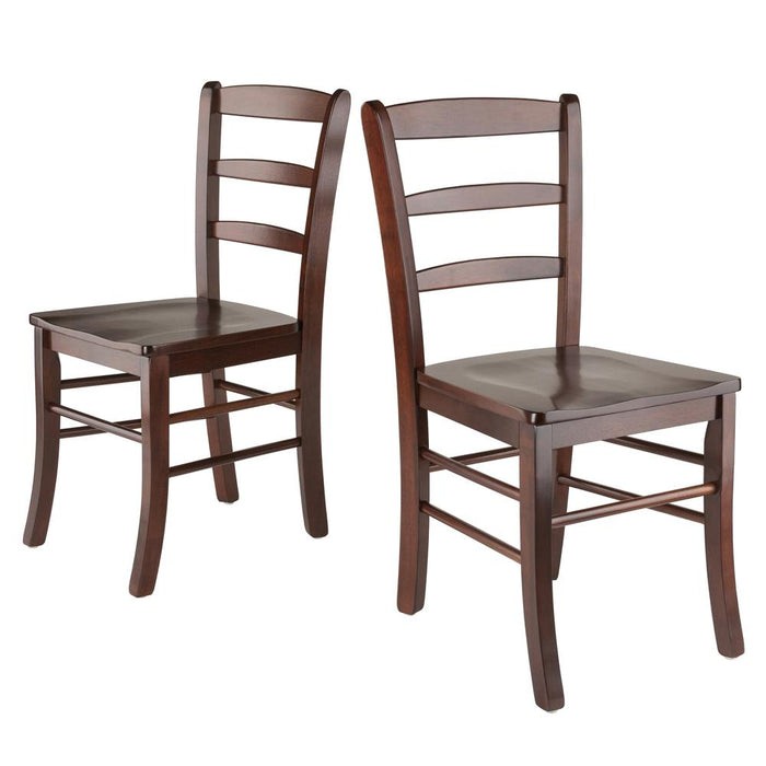 Benjamin 2-PC Ladder Back Chair Set Walnut