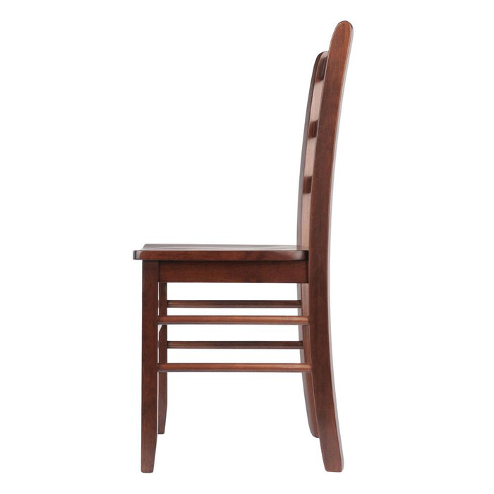 Benjamin 2-PC Ladder Back Chair Set Walnut