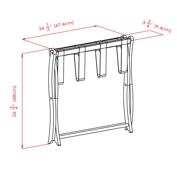 Scarlett Luggage Rack Walnut