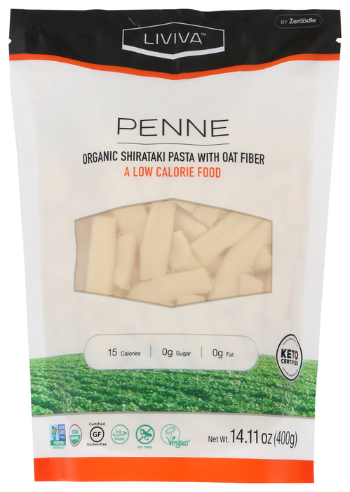 ZEROODLE: Shirataki Penne Pasta with Oat Fiber, 14 oz