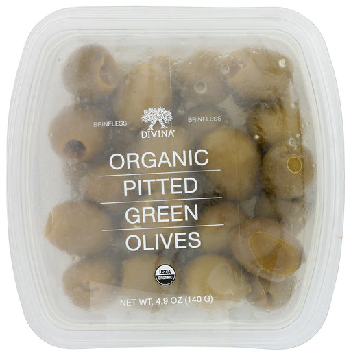 DIVINA: Organic Green Olives Pitted, 4.2 oz - No Brand For Less 