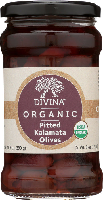 These delightfully fruity, full-bodied organic Kalamata olives are grown in Greece's Peloponnese Peninsula. This renowned olive is essential in Greek salads and an ideal ingredient for olive bread, pizza, and pasta sauces.