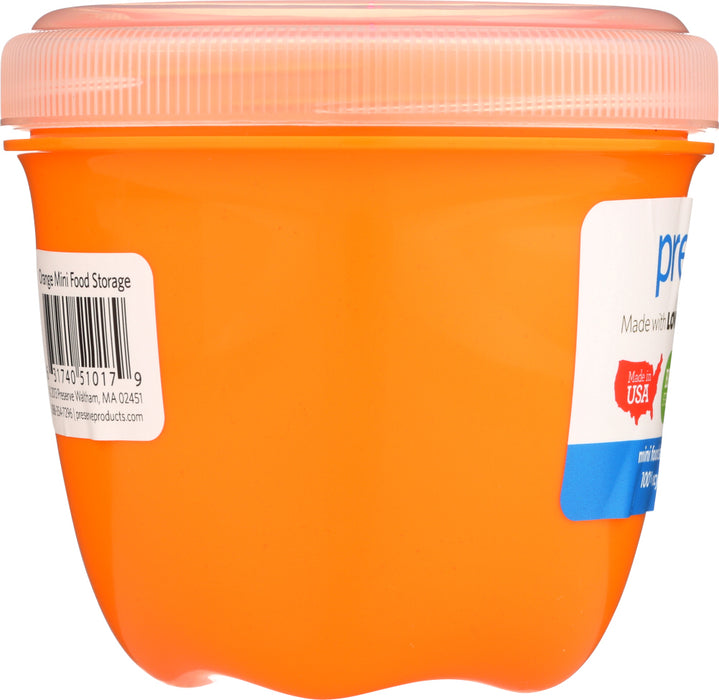 PRESERVE: Food Storage Mini Single Orange, 8 oz