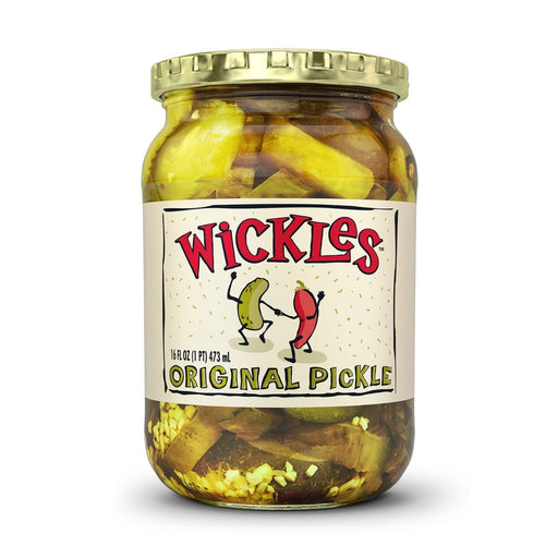 Wickles (short for &ldquo;Wickedly delicious pickles!&rdquo;) are a unique blend of dill, garlic, and sweetness with just enough spice to keep you reaching for more. Wickles Pickles are the most exciting new pickle product in years. We hope you enjoy them as much as we do!