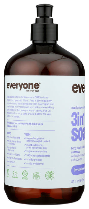 EO PRODUCTS: Everyone 3-in-1 Lavender + Aloe Soap, 32 Oz