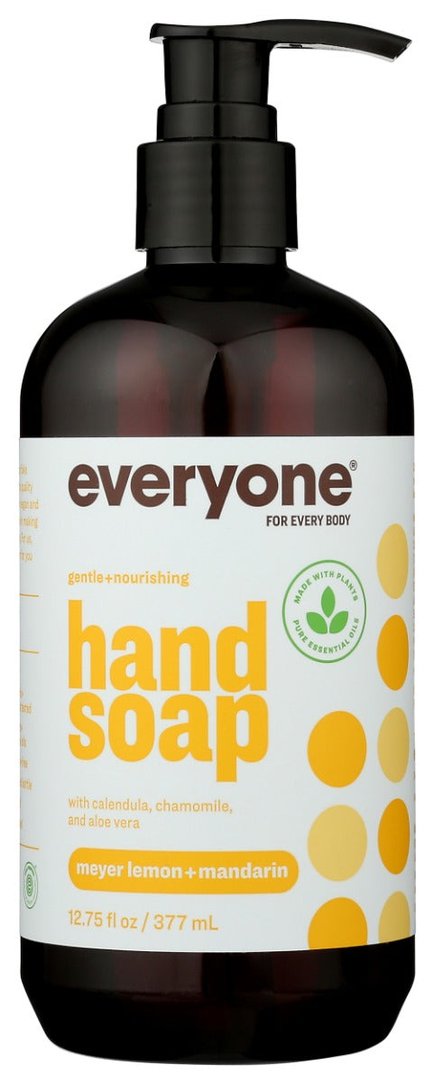  The gentle nature of coconut-derived cleansers and organic plant extracts will give you the cleanliness you deserve while keeping your hands moisturized. Our Meyer Lemon + Mandarin Hand Soap will be the reason you can't stop going to the sink.