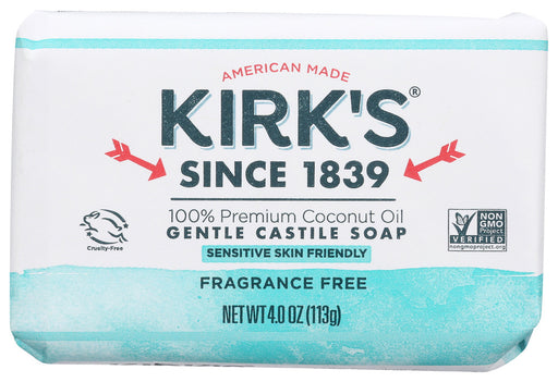 Since 1839, Kirk's Original Coco Castile Soap has given the consumer a high quality, natural soap at an affordable price. Today, we offer a fragrance free bar!