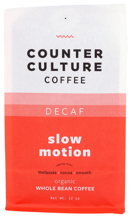 COUNTER CULTURE: Slow Motion Decaf Coffee Bean, 12 oz