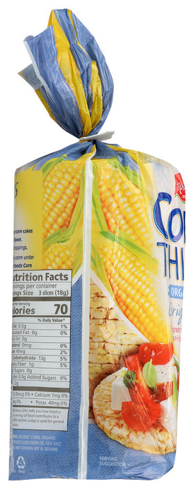 REAL FOODS: Organic Corn Thins Original, 5.3 oz