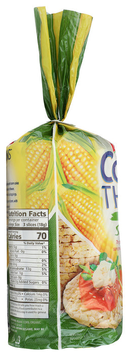 REAL FOODS: Corn Thin Sesame Organic, 5.3 oz