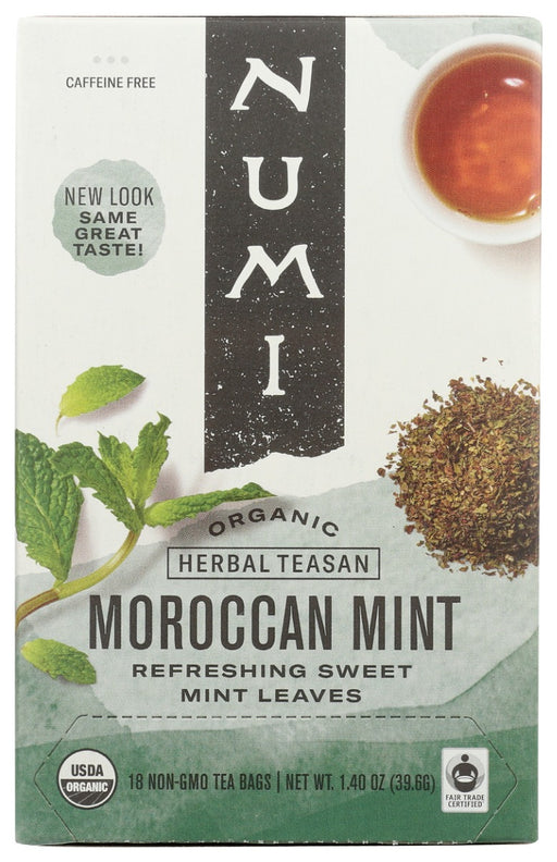 NUMI TEAS: Organic Moroccan Mint Herbal Tea, 18 bg