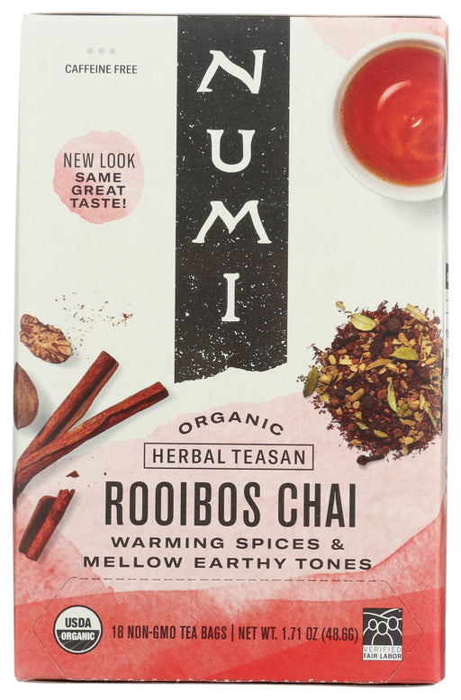 NUMI TEAS: Rooibos Chai Herb Tea, 18 bg