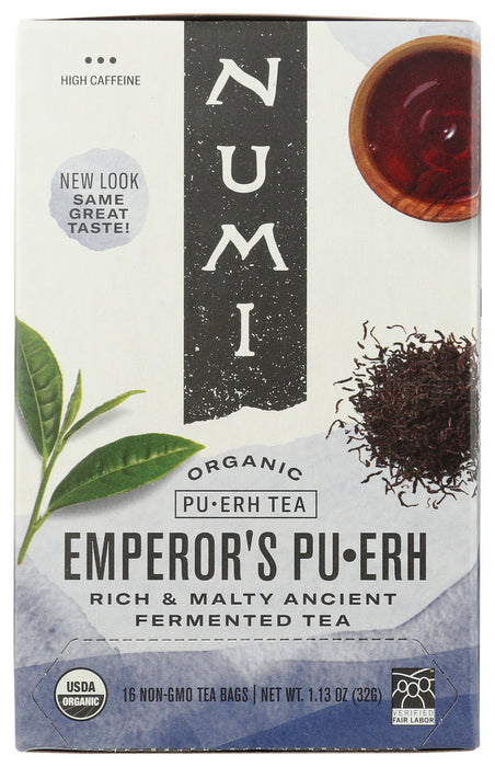 NUMI TEA: Tea Emperors Puerh Organic, 16 bg