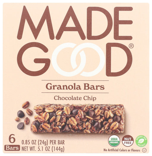 MADEGOOD: Chocolate Chip Granola Bar, 5.10 oz