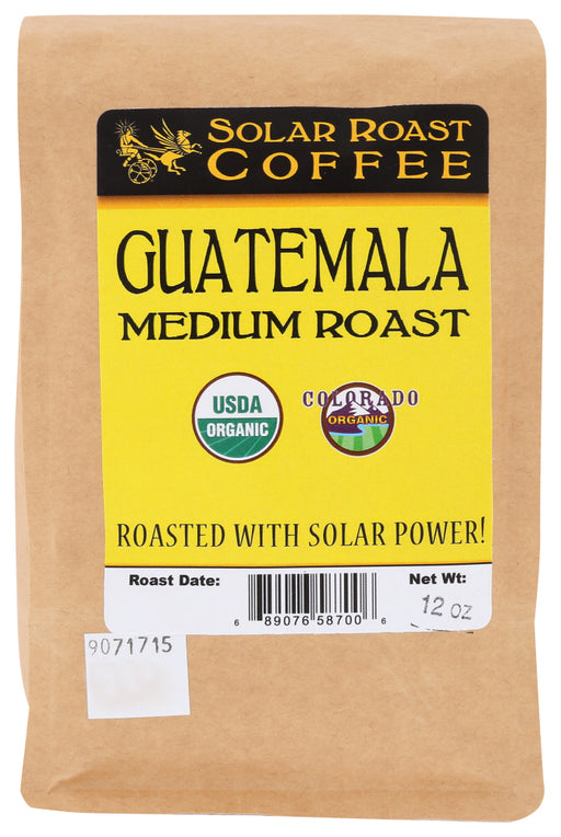 SOLAR ROAST COFFEE LLC: Guatemala Organic Coffee Medium Roast, 12 oz