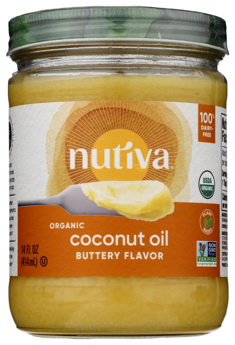 With this product, you get all the goodness of Nutiva refined coconut oil combined with a delicious buttery flavor. It's a versatile, all purpose cooking oil and is perfect butter alternative for any a variety of uses including:

Spreads on breads
Baking
Saute
Buttering Popcorn

The Nutiva Kitchen is filled with delicious recipes and tips for incorporating coconut oil into your diet.
*Bottled in a facility that packs peanut oil.