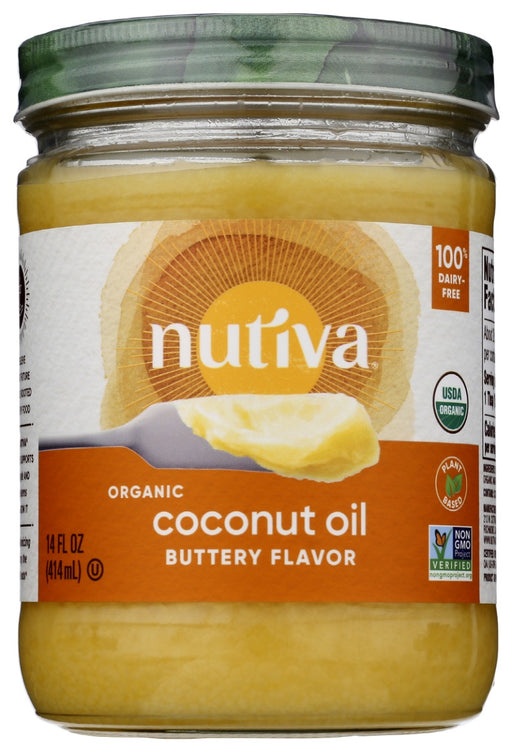 With this product, you get all the goodness of Nutiva refined coconut oil combined with a delicious buttery flavor. It's a versatile, all purpose cooking oil and is perfect butter alternative for any a variety of uses including:

Spreads on breads
Baking
Saute
Buttering Popcorn

The Nutiva Kitchen is filled with delicious recipes and tips for incorporating coconut oil into your diet.
*Bottled in a facility that packs peanut oil.