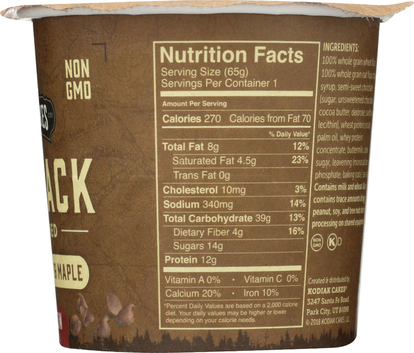 KODIAK: Cakes Pancake On The Go High Protein Snack Chocolate Chip And Maple, 2.29 oz