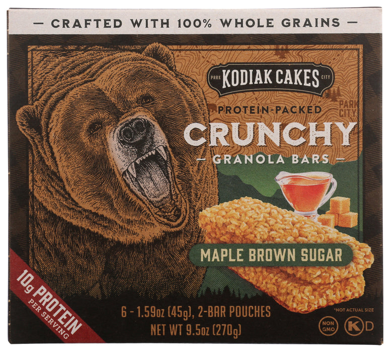 KODIAK: Bar Granola Maple Brown Sugar, 9.5 oz