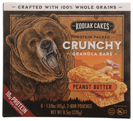 KODIAK: Peanut Butter Crunchy Granola Bars, 9.5 oz