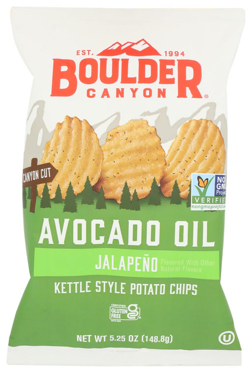 BOULDER CANYON: Jalapeno Avocado Oil Chip, 5.25 oz