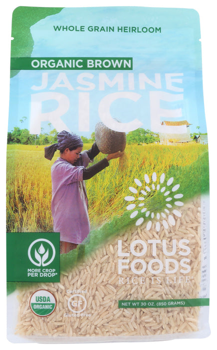 LOTUS FOODS: Organic Brown Jasmine Rice, 30 oz