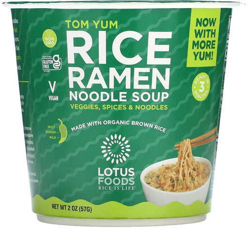 Our delicious ramen soup cups are a modern twist on the traditional Asian cup of noodles, but with whole grain never-fried organic brown rice noodles.Ready-to-eat in just 3 minutes and made without any artificial flavors, colors or preservatives. Enjoy them at work, at school, and even while traveling.