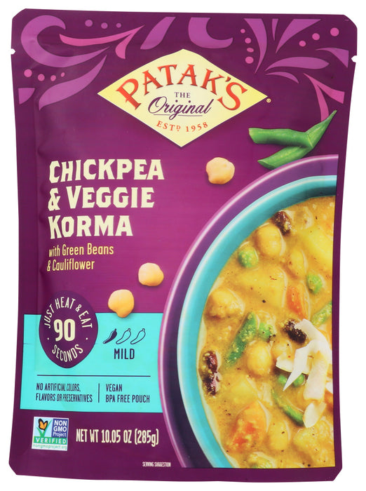 PATAKS: Meal Rte Korma Chickpea, 10.05 oz