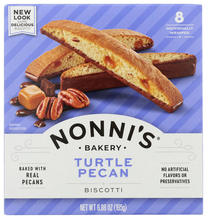 NONNIS: Turtle Pecan Biscotti 8 Pack, 6.88 oz