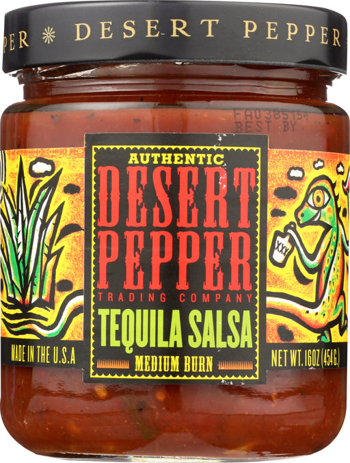 DESERT PEPPER: Tequila Salsa, 16 oz - No Brand For Less 