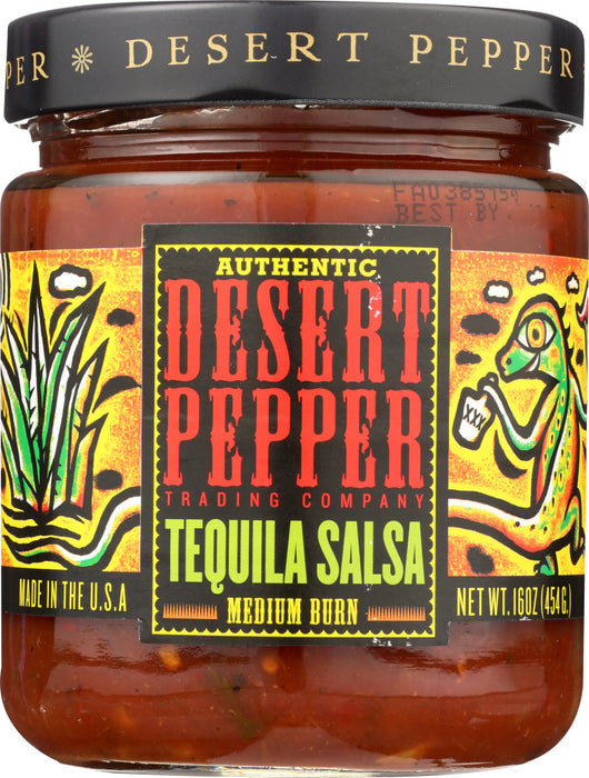 DESERT PEPPER: Tequila Salsa, 16 oz - No Brand For Less 