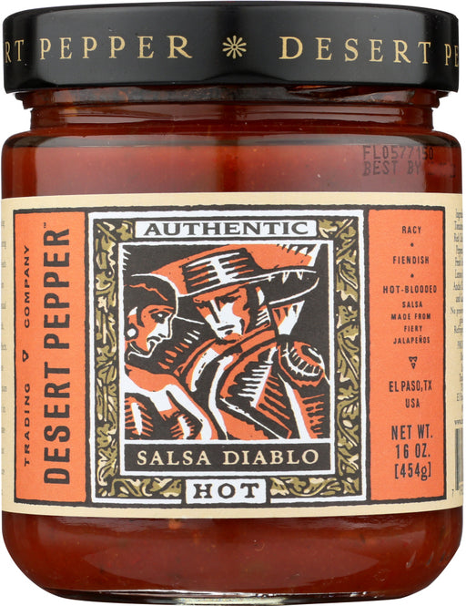 Born of the scorching sun and the smouldering sand, Salsa Diablo leads you int temptation with a wickedly sensual flavor and feverish, pulse-quickening effects. Dare to experience its heat, and you'll soon find yourself under its spell. No doubt, some would say it's as hot as sin. But try it once and all is forgiven.