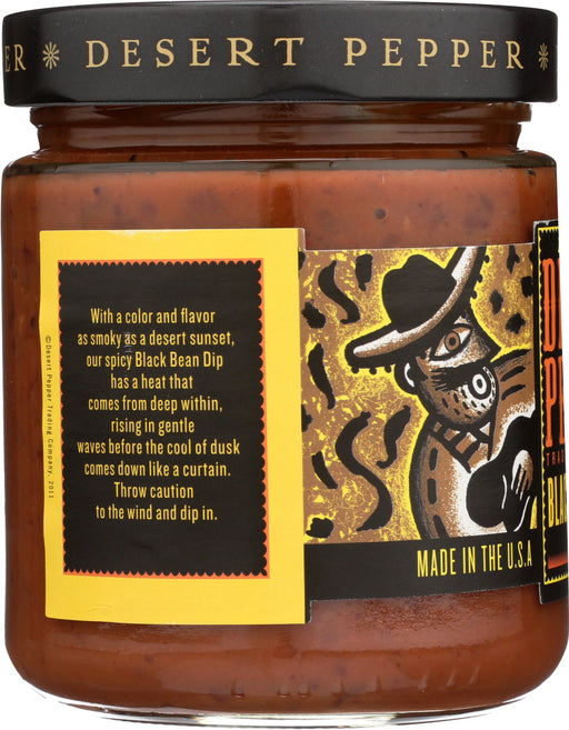 DESERT PEPPER: Black Bean Dip Spicy, 16 oz - No Brand For Less 