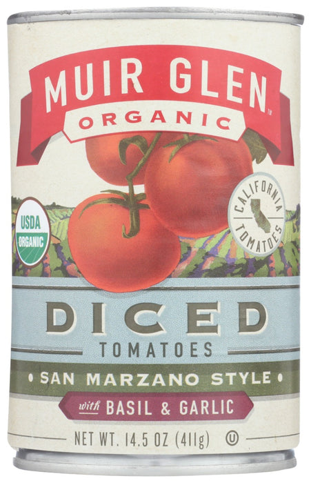 Let Muir Glen help you create a classic! With sea salt, organic basil and organic dried garlic, these tomatoes bring Italian flair to your recipes.