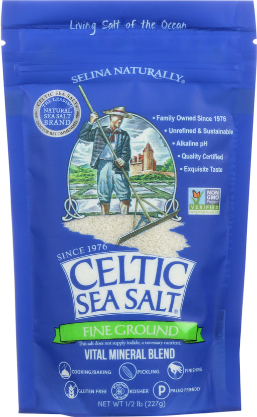 Celtic Sea Salt&reg; Fine Ground is the perfect salt for the novice health buff, and a great way to introduce friends and family to Celtic Sea Salt&reg; Brand salt. Our Fine Ground has no additives and is not processed in any way beyond drying and grinding.Celtic Sea Salt&reg; Fine Ground is kosher and certified organic by Nature et Progr&eacute;s, the highest level of certification allowed in Europe.