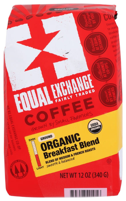 EQUAL EXCHANGE: Coffee Ground Breakfast Blend Organic, 12 oz