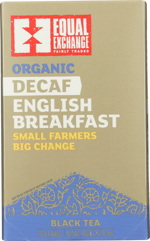 EQUAL EXCHANGE: English Breakfast Tea Decaf Organic, 20 bg