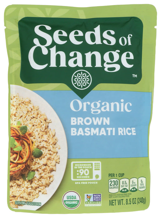 SEEDS OF CHANGE: Rice Basmati Brown, 8.5 oz