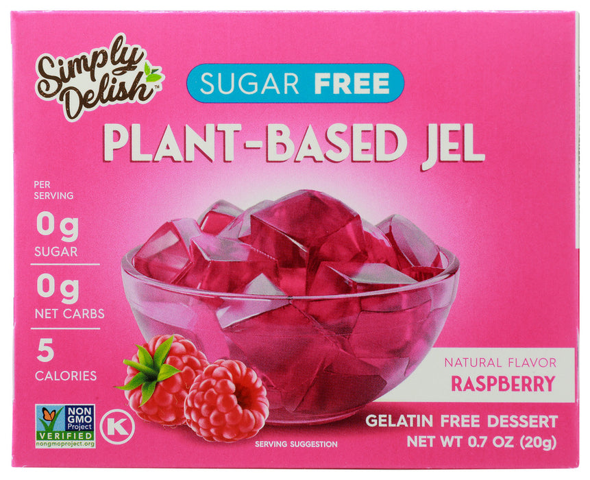 SIMPLY DELISH: Jel Dessert Raspberry, 0.7 oz